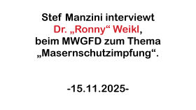 Interview mit Dr. "Ronny" Weikl am 15. November 2025 in der Nähe von Passau